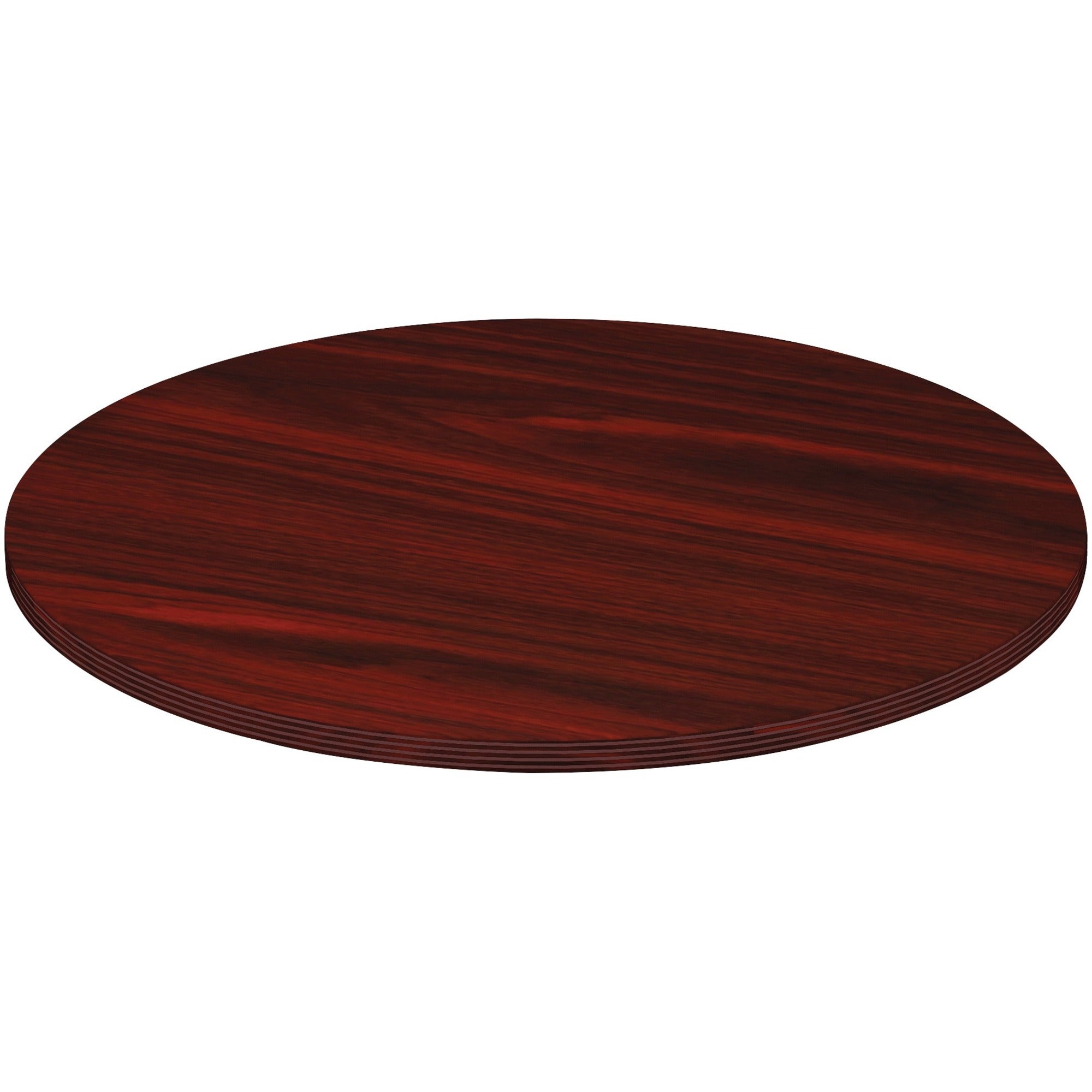 lorell-chateau-series-round-conference-tabletop-42--01-edge-reeded-edge-finish-mahogany-laminate_llr34352 - 1