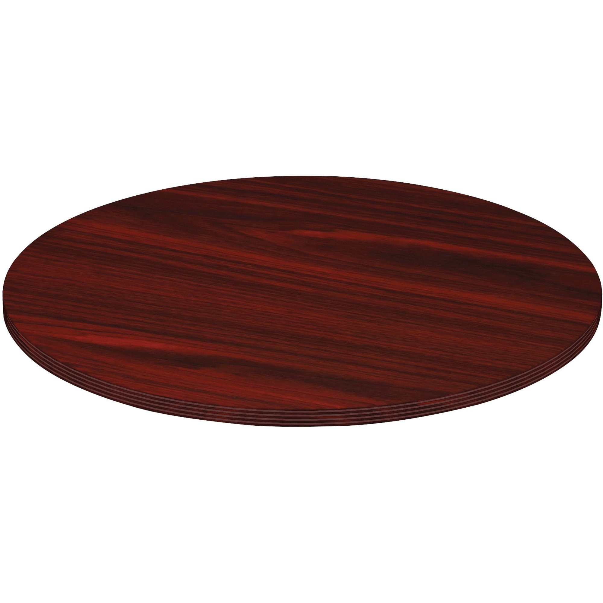 lorell-chateau-series-round-conference-tabletop-48-reeded-edge-finish-mahogany-laminate_llr34353 - 1