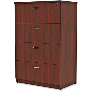Lorell Essentials Series 4-Drawer Lateral File - 1" Top, 35.5" x 22"54.8" - 4 x File Drawer(s) - Finish: Mahogany Laminate