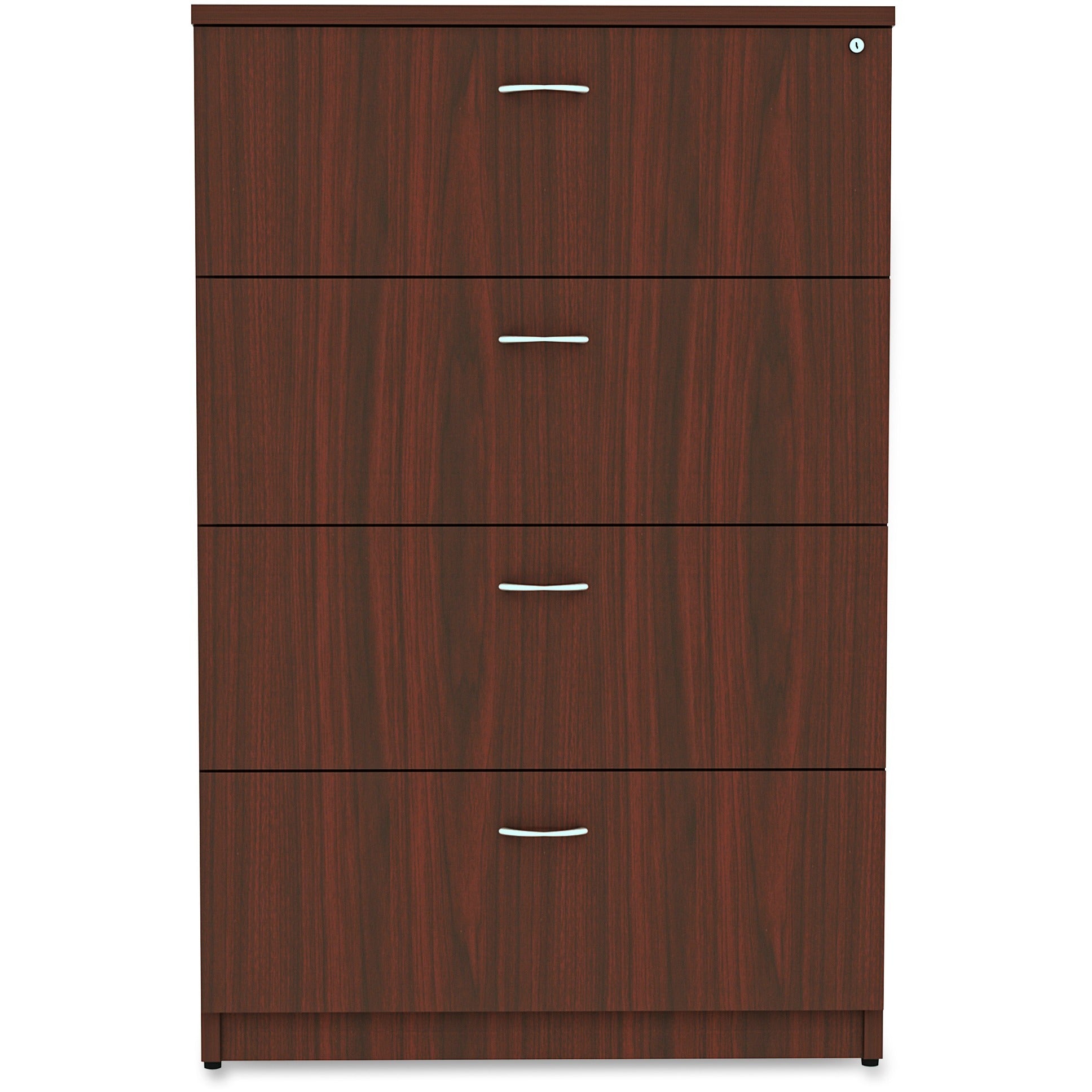 lorell-essentials-series-4-drawer-lateral-file-1-top-355-x-22548-4-x-file-drawers-finish-mahogany-laminate_llr34386 - 2