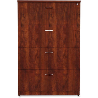Lorell Essentials Series 4-Drawer Lateral File - 1" Top, 35.5" x 22"54.8" , 0.1" Edge - 4 x File Drawer(s) - Finish: Cherry Laminate
