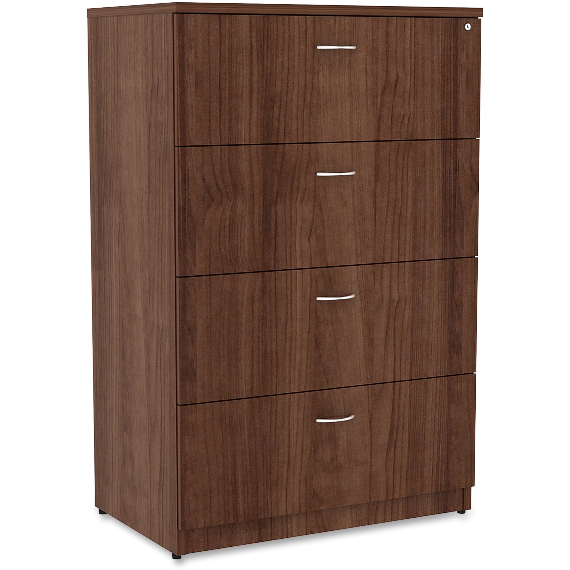 lorell-essentials-series-4-drawer-lateral-file-1-top-355-x-22548-4-x-file-drawers-finish-walnut-laminate_llr34388 - 1