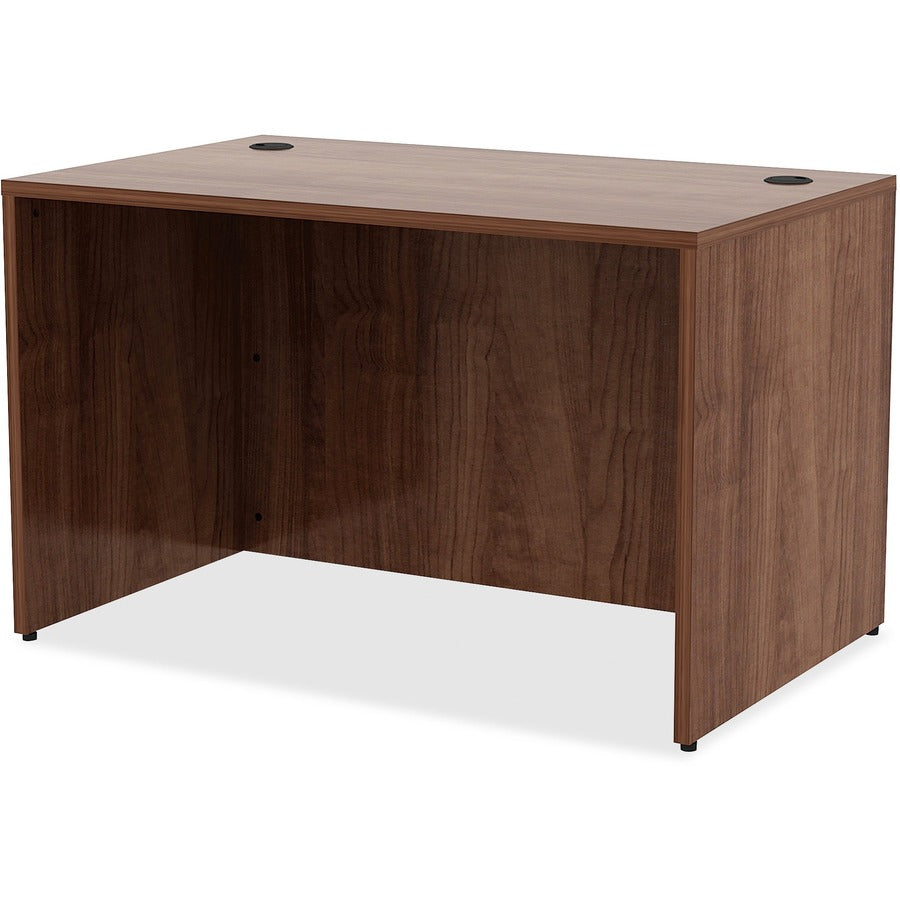 Lorell Essentials Series Rectangular Desk Shell - 48" x 30"29.5" , 0.1" Edge - Material: Metal - Finish: Walnut, Laminate