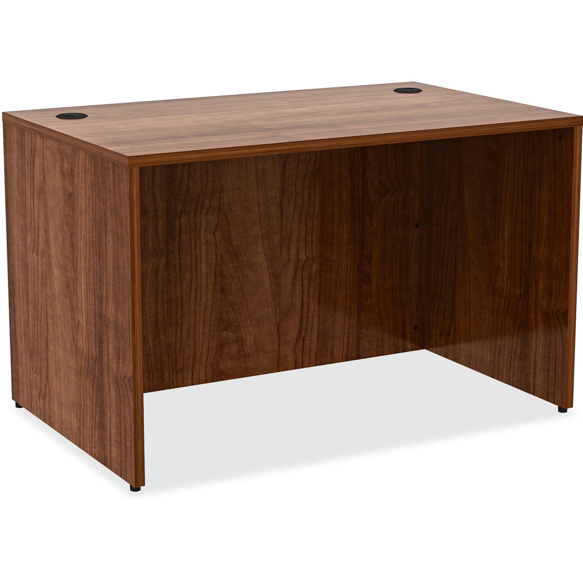 lorell-essentials-series-rectangular-desk-shell-48-x-30295--01-edge-material-metal-finish-walnut-laminate_llr34389 - 1