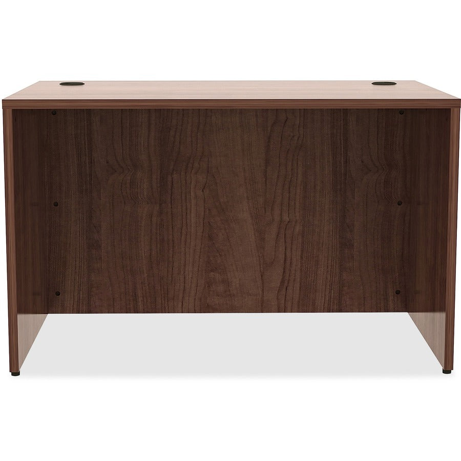 Lorell Essentials Series Rectangular Desk Shell - 48" x 30"29.5" , 0.1" Edge - Material: Metal - Finish: Walnut, Laminate
