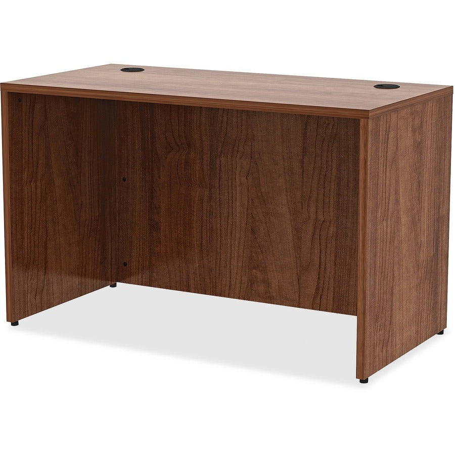 Lorell Essentials Series Rectangular Desk Shell - 48" x 24"29.5" , 0.1" Edge - Material: Metal - Finish: Walnut Laminate