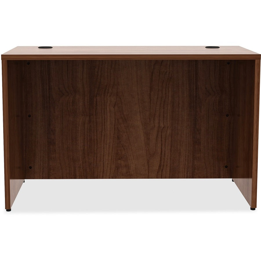 Lorell Essentials Series Rectangular Desk Shell - 48" x 24"29.5" , 0.1" Edge - Material: Metal - Finish: Walnut Laminate