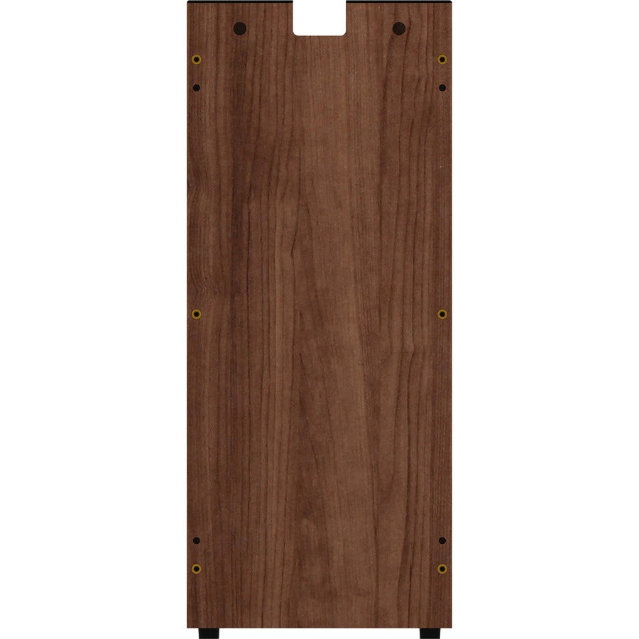 Lorell Essentials Series Credenza Half Leg - 12" x 1"28.5" - Material: Metal - Finish: Walnut Laminate