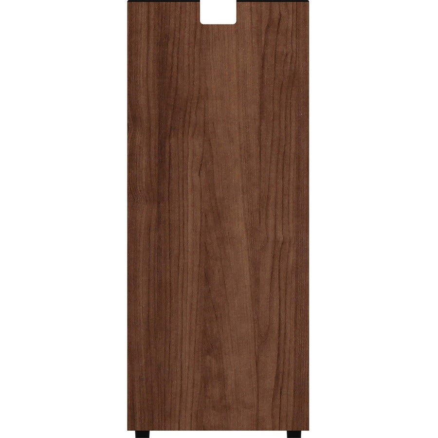 Lorell Essentials Series Credenza Half Leg - 12" x 1"28.5" - Material: Metal - Finish: Walnut Laminate