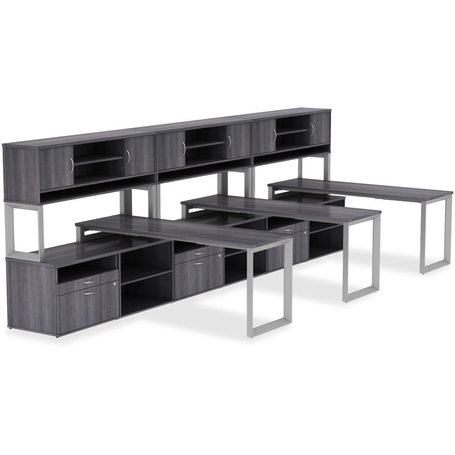 Lorell Relevance Series Tabletop - For - Table TopRectangle Top - Contemporary Style - Adjustable Height x 72" Table Top Width x 30" Table Top Depth x 1" Table Top Thickness - Assembly Required - Mahogany, Laminated - 1 Each