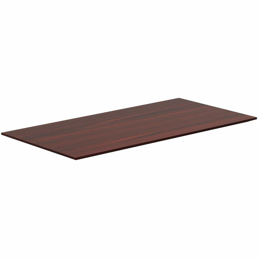 Lorell Relevance Series Tabletop - For - Table TopRectangle Top - Contemporary Style - Adjustable Height x 72" Table Top Width x 30" Table Top Depth x 1" Table Top Thickness - Assembly Required - Mahogany, Laminated - 1 Each