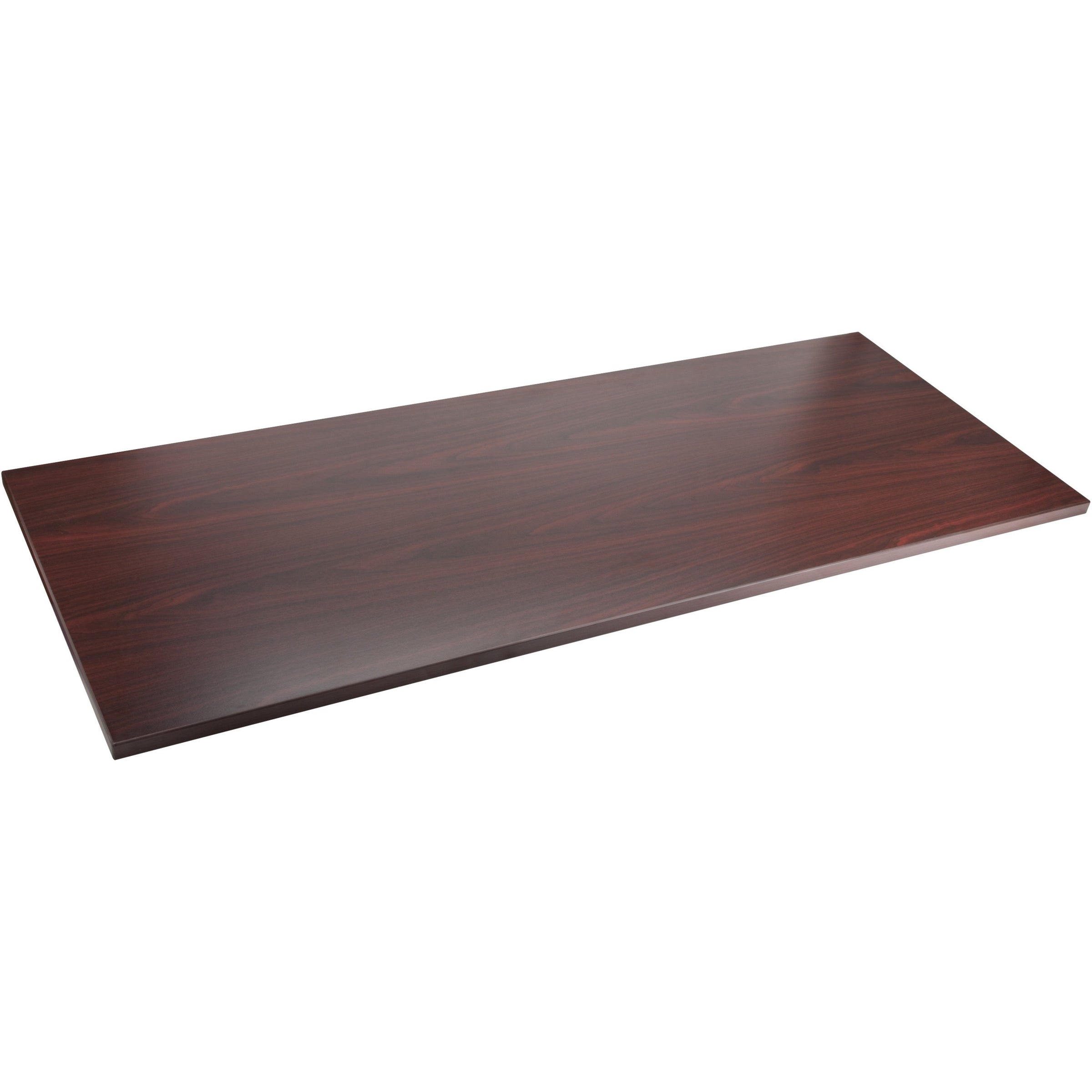 Lorell Relevance Series Tabletop - For - Table TopRectangle Top - Contemporary Style - Adjustable Height x 72" Table Top Width x 30" Table Top Depth x 1" Table Top Thickness - Assembly Required - Mahogany, Laminated - 1 Each