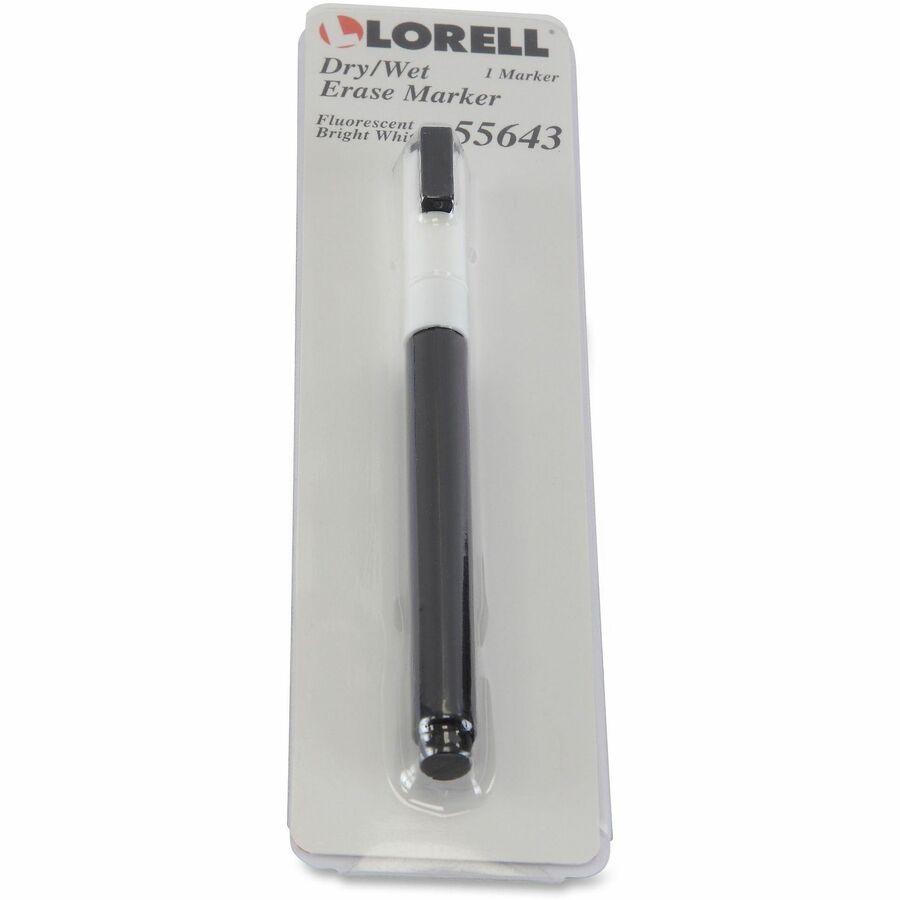 Lorell Dry/Wet-Erase Marker - White - 1 Each