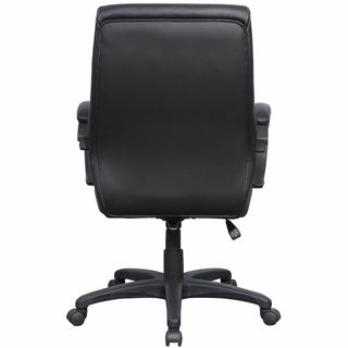 Lorell Executive High-Back Office Chair - Black Bonded Leather Seat - Black Bonded Leather Back - High Back - 1 Each