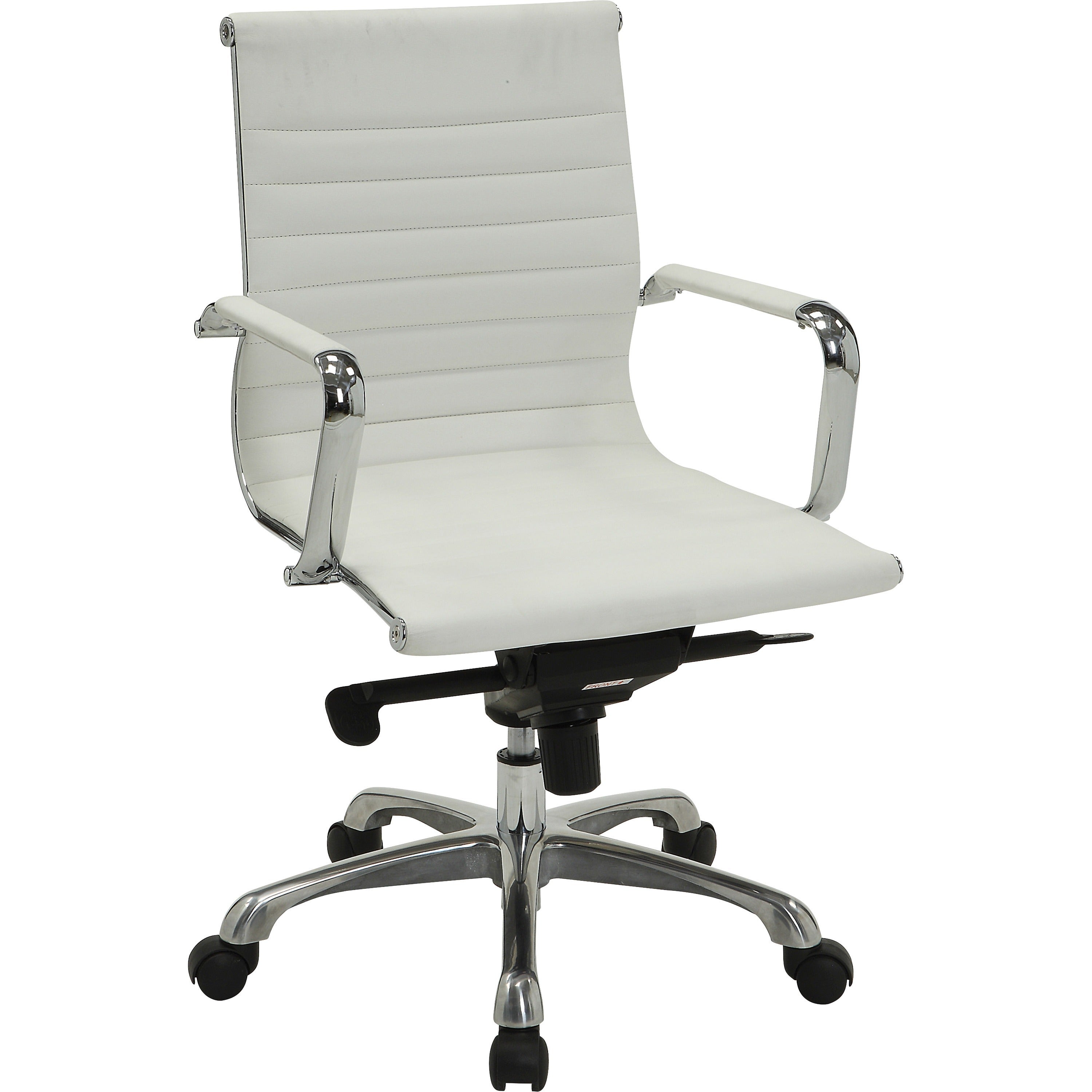 lorell-modern-managerial-mid-back-office-chair-bonded-leather-seat-bonded-leather-back-mid-back-5-star-base-white-1-each_llr59503 - 1