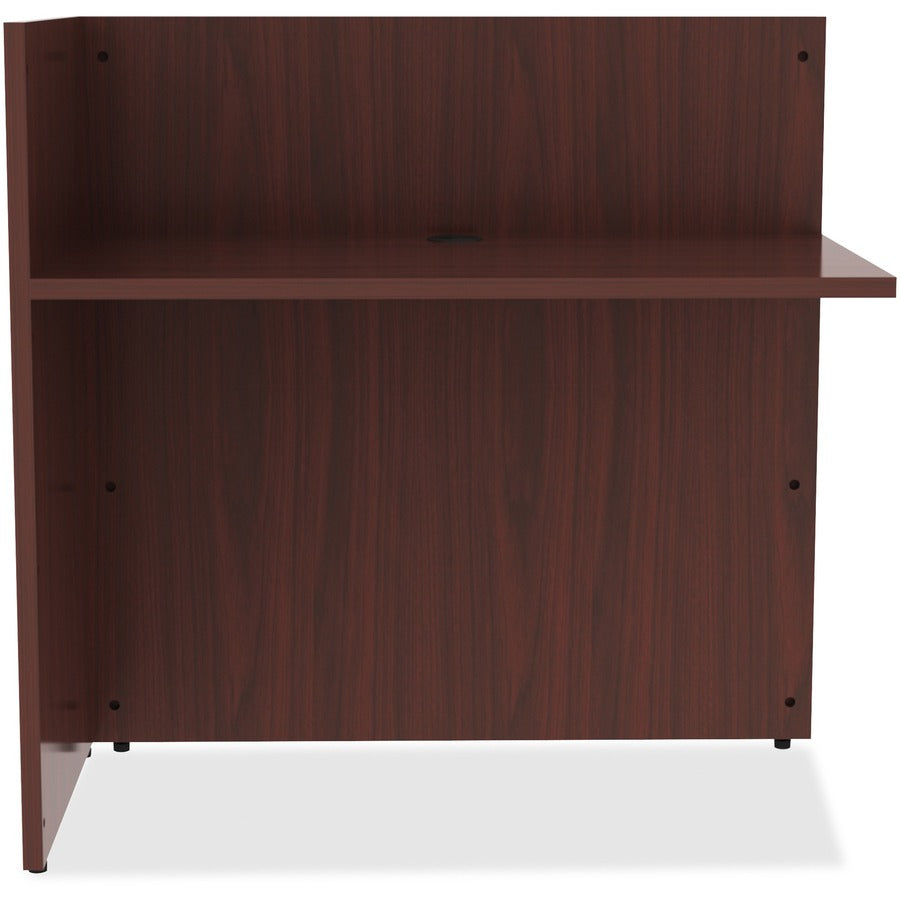 Lorell Essentials Series Reception Return - 0.1" Edge, 42" x 24"41.5" - Finish: Mahogany Laminate
