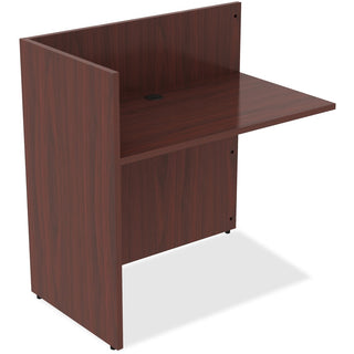 Lorell Essentials Series Reception Return - 0.1" Edge, 42" x 24"41.5" - Finish: Mahogany Laminate
