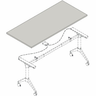 Lorell Training Tabletop - For - Table TopCherry Rectangle, Laminated Top - Adjustable Height x 72" Table Top Width x 24" Table Top Depth x 1" Table Top Thickness - Assembly Required - 1 Each