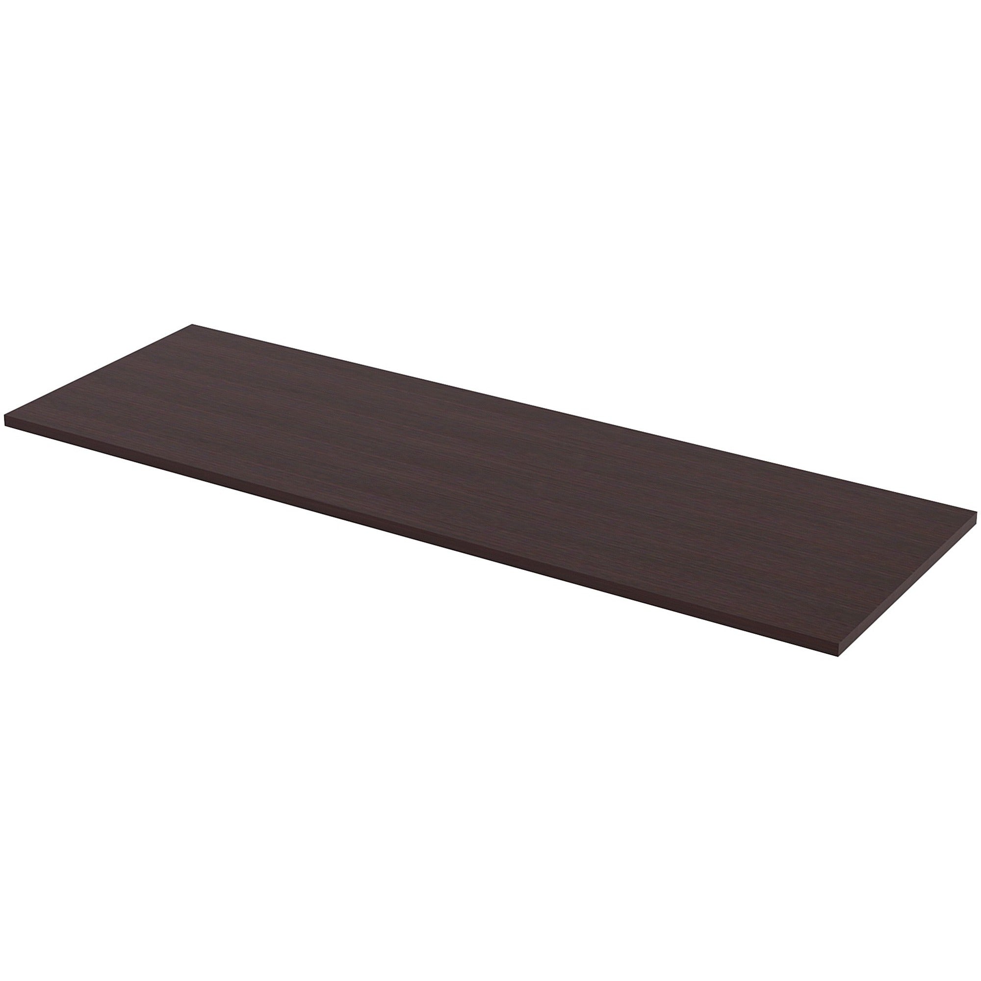 Lorell Training Tabletop - For - Table TopEspresso Rectangle, Laminated Top - Adjustable Height x 72" Table Top Width x 24" Table Top Depth x 1" Table Top Thickness - Assembly Required - 1 Each