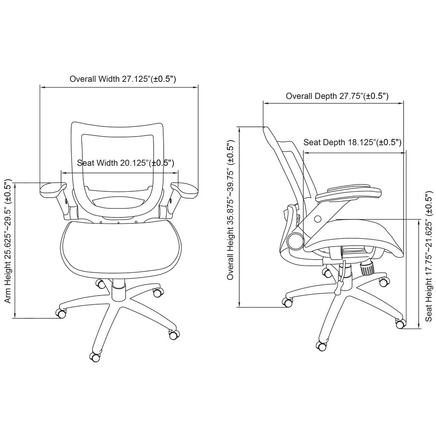 lorell-mid-back-task-chair-mid-back-black-armrest-1-each_llr60316 - 2