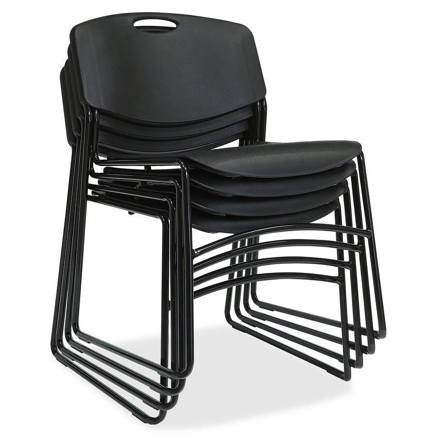 lorell-heavy-duty-standard-height-stack-chairs-plastic-seat-plastic-back-steel-frame-black-4-carton_llr62528 - 2