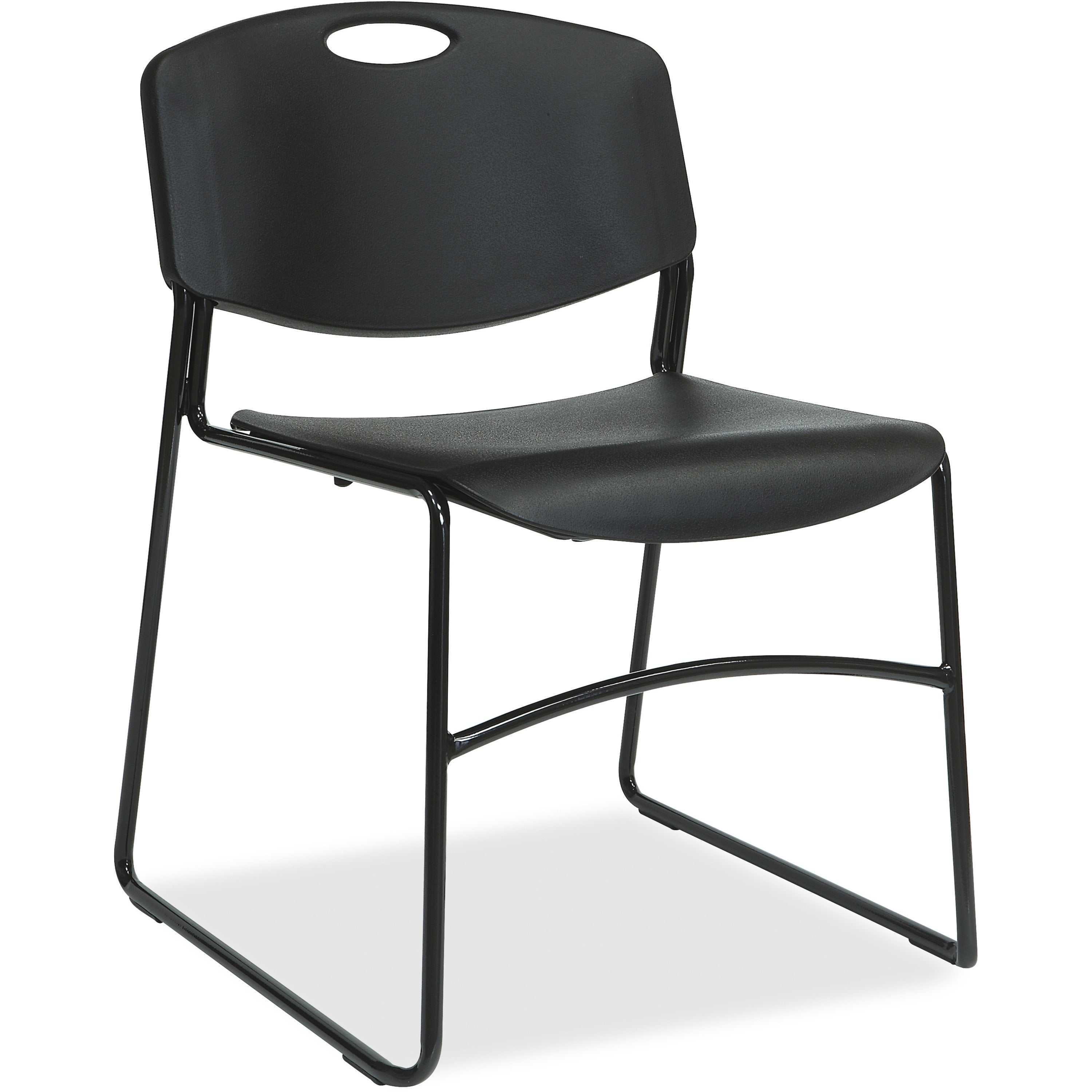 lorell-heavy-duty-standard-height-stack-chairs-plastic-seat-plastic-back-steel-frame-black-4-carton_llr62528 - 1