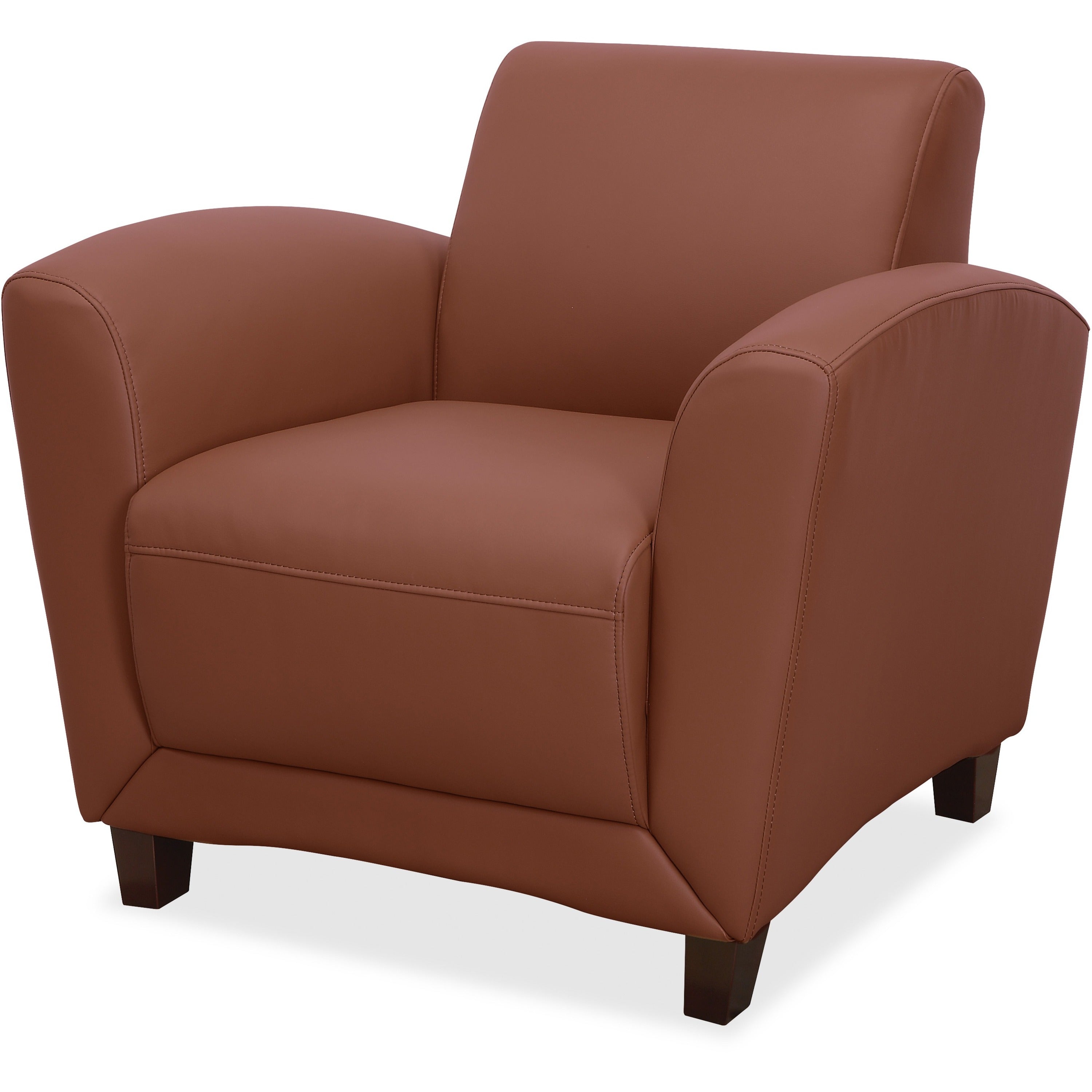 lorell-accession-club-chair-four-legged-base-tan-bonded-leather-armrest-1-each_llr68948 - 1