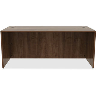 Lorell Essentials Series Rectangular Desk Shell - 72" x 30"29.5" Desk, 0.1" Edge - Material: Metal - Finish: Walnut Laminate