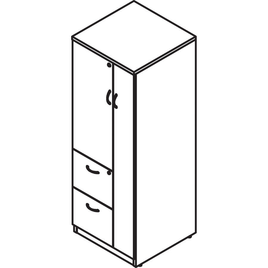 lorell-essentials-revelance-tall-storage-cabinet-236-x-236656-cabinet-05-compartment-2-x-storage-drawers-1-doors-finish-mahogany-laminate_llr69897 - 4