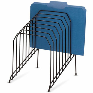 Lorell Wire File Sorter/Holder - 8 Divider(s)Desktop - Black - Wire - 1 Each