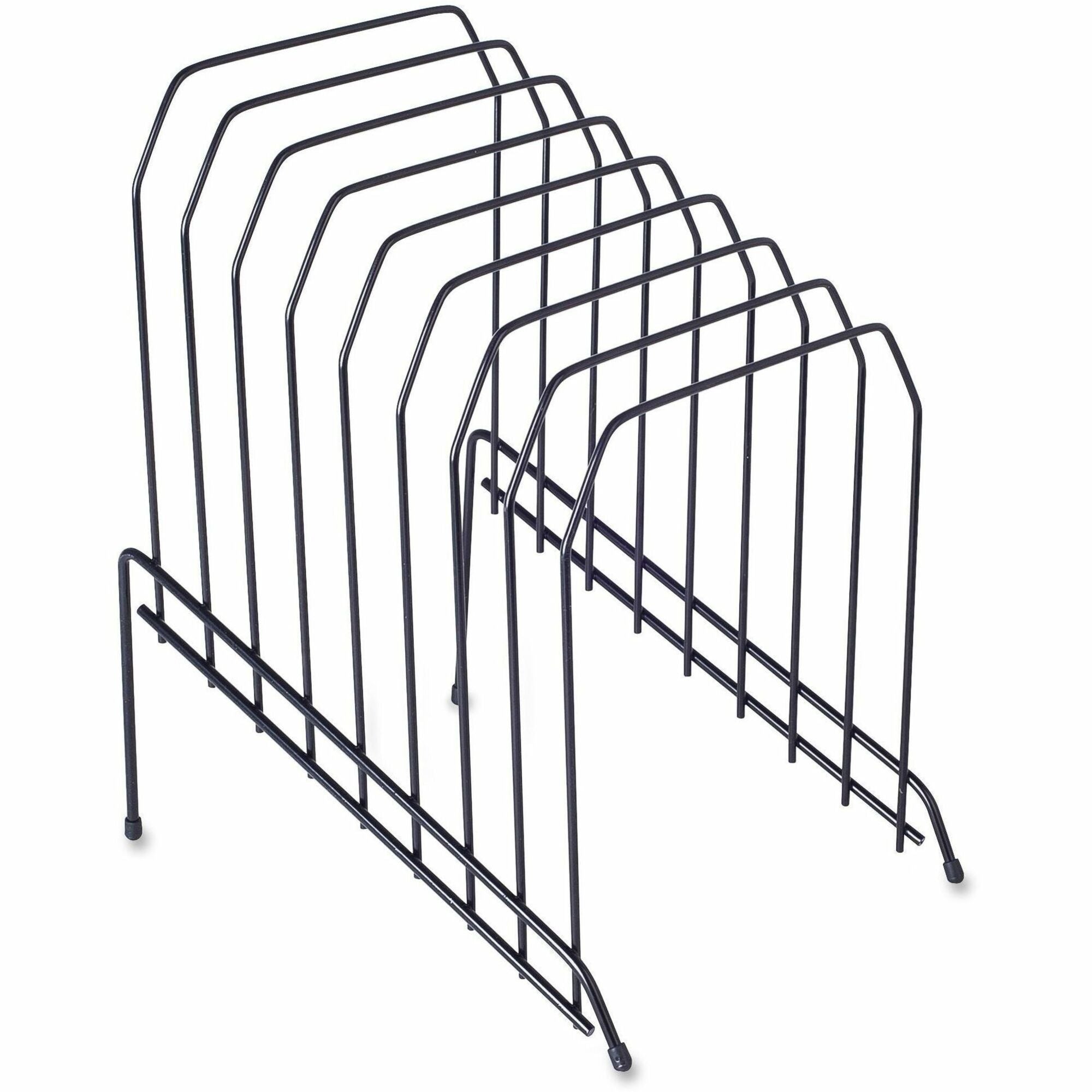 Lorell Wire File Sorter/Holder - 8 Divider(s)Desktop - Black - Wire - 1 Each