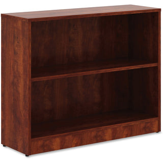 Lorell Laminate Bookcase - 2 Shelf(ves) - 29.5" Height x 36" Width x 12" Depth - Sturdy, Adjustable Feet, Adjustable Shelf - Thermofused Laminate (TFL) - Cherry - Laminate - 1 Each