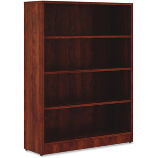 lorell-laminate-bookcase-4-shelfves-48-height-x-36-width-x-12-depth-sturdy-adjustable-feet-cherry-laminate-1-each_llr99785 - 3
