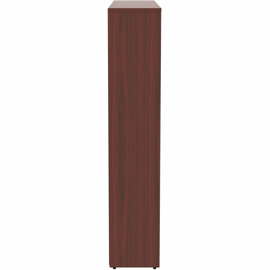 Lorell Laminate Bookcase - 0.8" Shelf, 36" x 12"60" - 5 Shelve(s) - 4 Adjustable Shelf(ves) - Square Edge - Material: Thermofused Laminate (TFL) - Finish: Mahogany