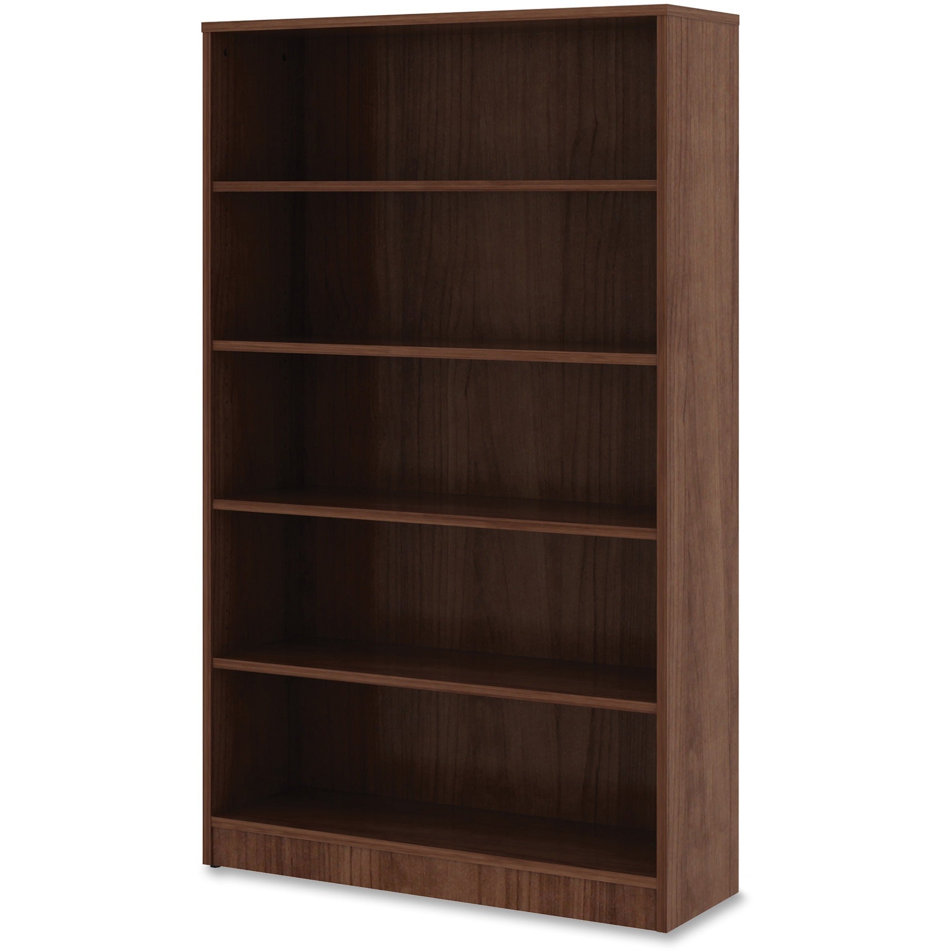 lorell-laminate-bookcase-08-shelf-36-x-1260-5-shelves-4-adjustable-shelfves-square-edge-material-thermofused-laminate-tfl-finish-walnut_llr99789 - 2