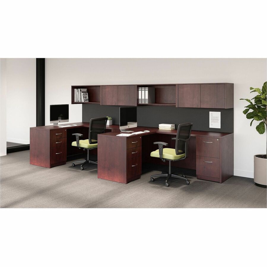 Lorell Laminate Bookcase - 6 Shelf(ves) - 72" Height x 36" Width x 12" Depth - Sturdy, Adjustable Feet, Adjustable Shelf - Thermofused Laminate (TFL) - Mahogany - Laminate - 1 Each