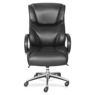 La-Z-Boy Executive Chair - Faux Leather Seat - Faux Leather Back - Mid Back - Black - 1 Each