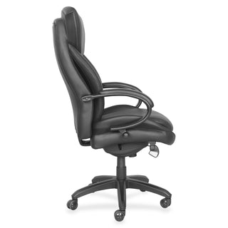 La-Z-Boy Chair - Black Faux Leather Seat - Black Faux Leather Back - High Back - Black - Armrest - 1 Each