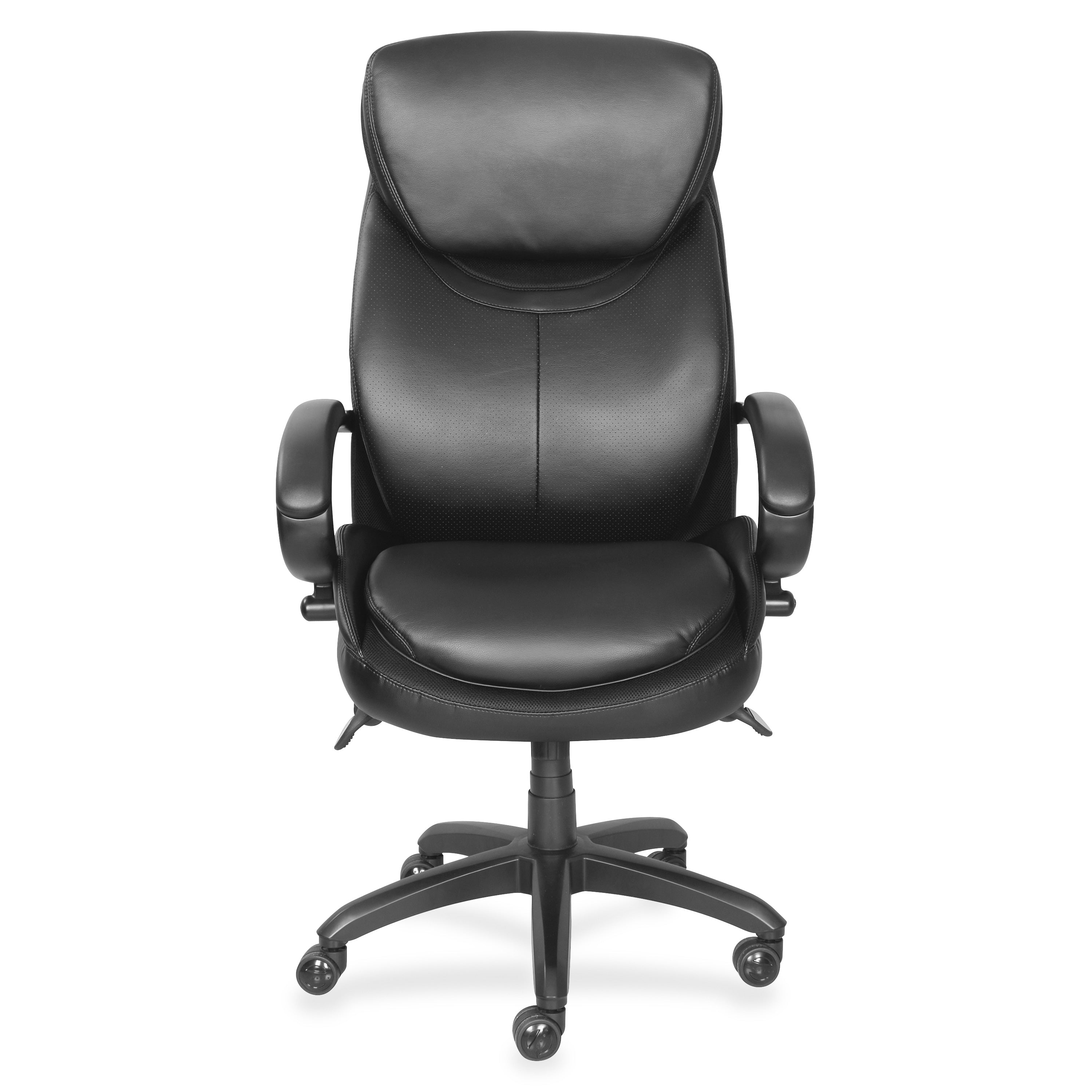 la-z-boy-chair-black-faux-leather-seat-black-faux-leather-back-high-back-black-armrest-1-each_lzb48081 - 2