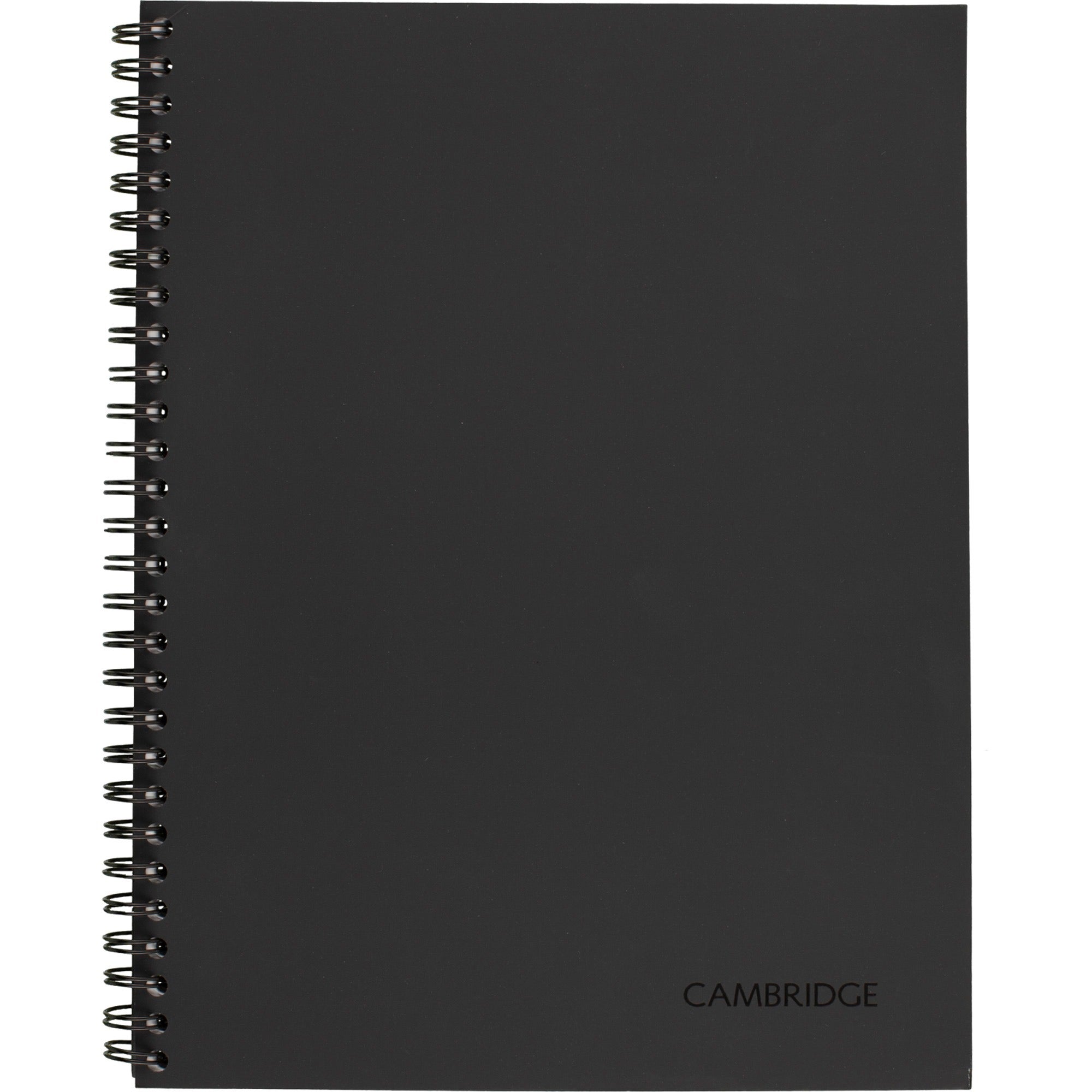 mead-limited-meeting-notebook-80-pages-wire-bound-both-side-ruling-surface-ruled-7-1-4-x-9-1-2-black-cover-perforated-dual-sided-recycled-1-each_mea06982 - 1