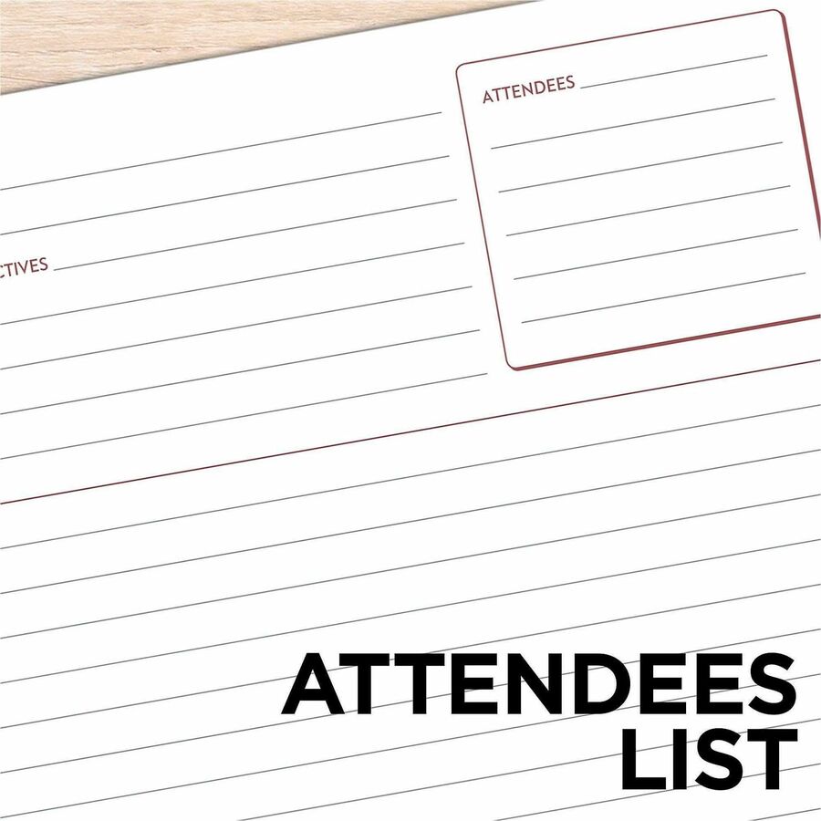 Mead Limited Meeting Notebook - 80 Pages - Wire Bound - Both Side Ruling Surface - Ruled - 7 1/4" x 9 1/2" - Black Cover - Perforated, Dual Sided - Recycled - 1 Each