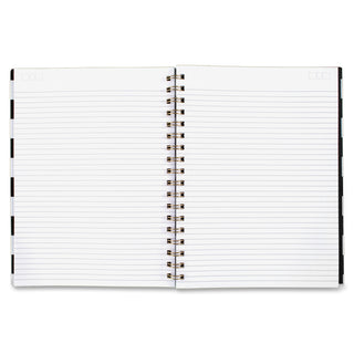 Black and White Striped Hardcover Notebook, 1-Subject, Wide/Legal Rule, Black/White Stripes Cover, (80) 9.5 x 7.25 Sheets - 3