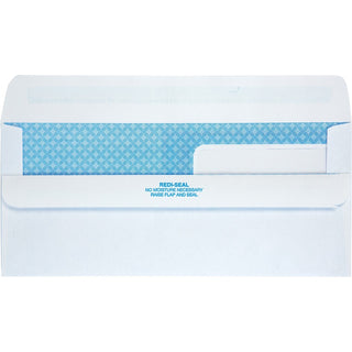 Double Window Redi-Seal Security-Tinted Envelope, #9, Commercial Flap, Redi-Seal Adhesive Closure, 3.88 x 8.88, White, 250/CT
