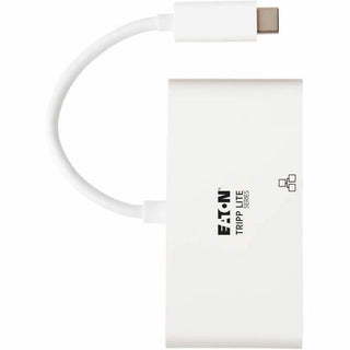 4K Dock with Charging and Ethernet, USB C/4K HDMI/USB A/PD Charging, White