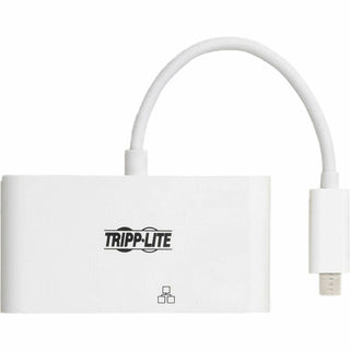 4K Dock with Charging and Ethernet, USB C/4K HDMI/USB A/PD Charging, White