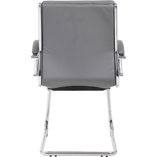 Boss B9479 CaressoftPlus Guest Executive Chair - Gray Vinyl Seat - Gray Back - High Back - Cantilever Base - 1 Each