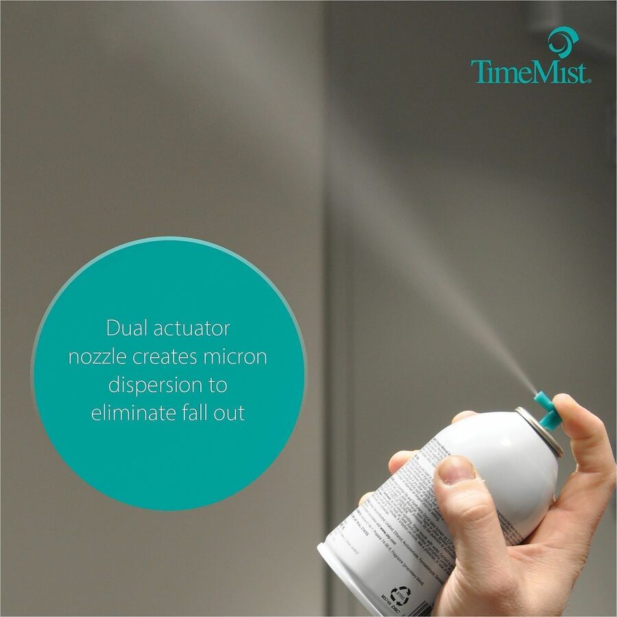 TimeMist Metered 30-Day Mango Scent Refill - Spray - 6000 ft - 6.6 fl oz (0.2 quart) - Mango - 30 Day - 12 / Carton - Long Lasting, Odor Neutralizer