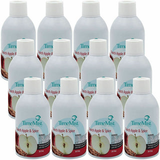 TimeMist Metered 30-Day Dutch Apple/Spice Scent Refill - Spray - 6000 ft - 6.6 fl oz (0.2 quart) - Dutch Apple & Spice - 30 Day - 12 / Carton - Long Lasting, Odor Neutralizer