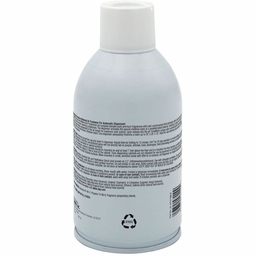 TimeMist Metered 30-Day Dutch Apple/Spice Scent Refill - Spray - 6000 ft - 6.6 fl oz (0.2 quart) - Dutch Apple & Spice - 30 Day - 12 / Carton - Long Lasting, Odor Neutralizer