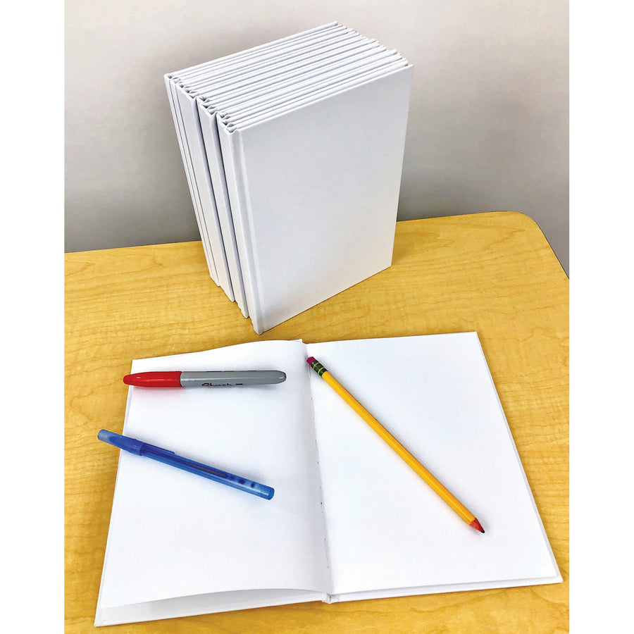 ashley-hardcover-blank-book-28-pages-plain-6-x-8-white-paper-hard-cover-durable-1-each_ash10700 - 2